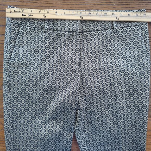 Ann Taylor Womens Metallic Brocade Patterned Slim Ankle Pants Size 8 - Picture 10 of 15